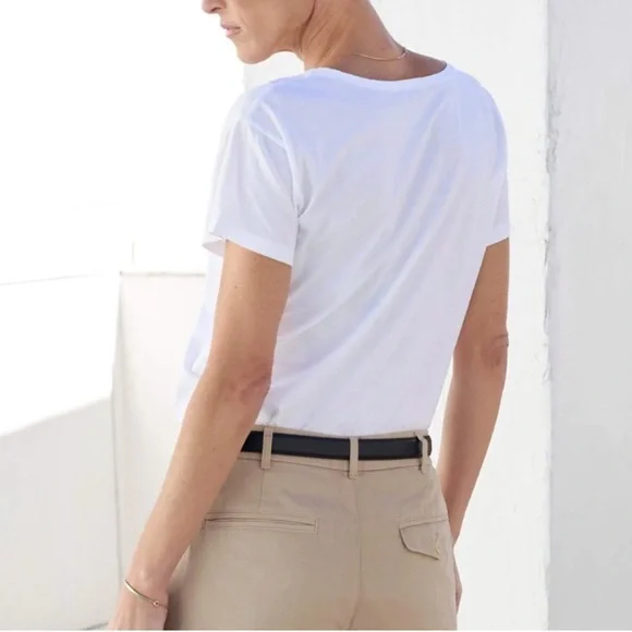 AYR All U Tee Scoop Neck Short Sleeve Basic Solid White Size Large - Picture 2 of 11